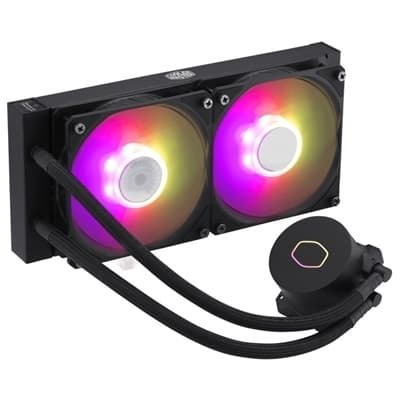 DISS A LIQUIDO COOLER MASTER MLW-D24M-A18PA-R1 Masterliquid 240 Core II ARGB NERO LGA1851-1700 AM5-AM4 2xFAN 277x119, Fino:18/09