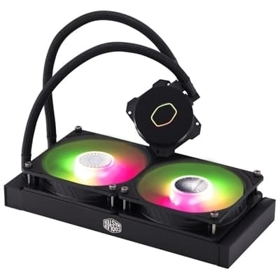 DISS A LIQUIDO COOLER MASTER MLW-D24M-A18PA-R1 Masterliquid 240 Core II ARGB NERO LGA1851-1700 AM5-AM4 2xFAN 277x119, Fino:18/09