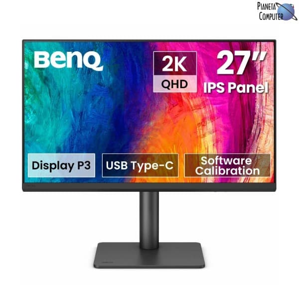 Monitor BENQ 27" PD2706QN LED IPS QHD DesignVue Designer Display - HDMI, DP, USB-C (Altoparlanti, regolabile)