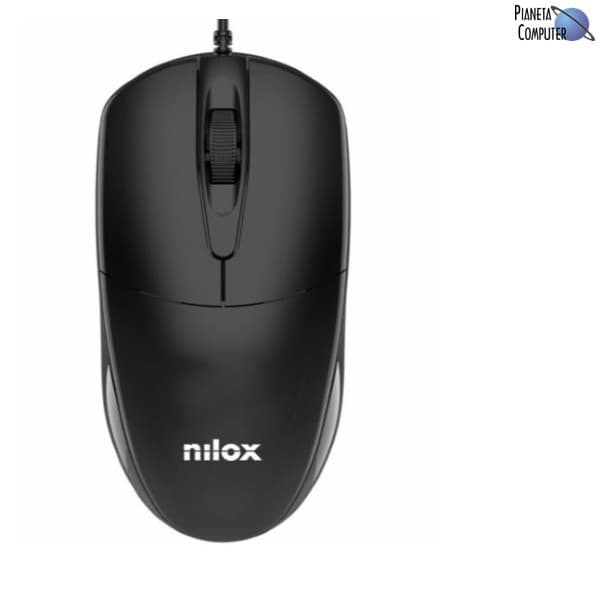 Mouse NILOX a cavo Optical colore nero - USB