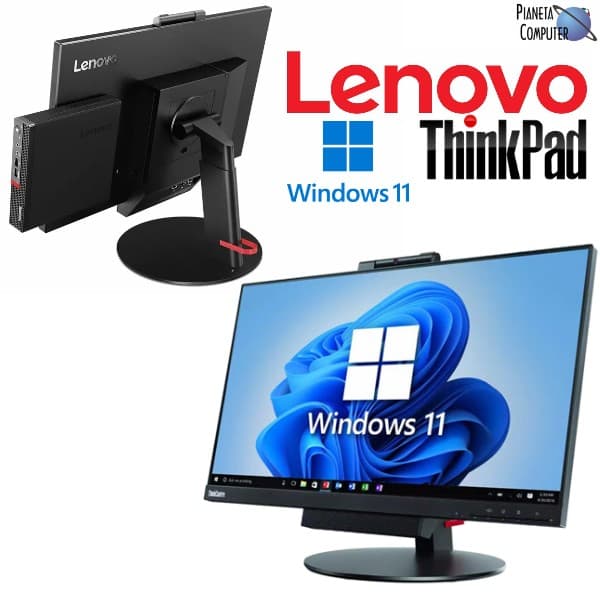 Refurbished - LENOVO M720q Tiny MINI PC + Display TIO 22" - Intel Core i5 8400T, 16GB RAM, SSD 256GB. Win 11 PRO