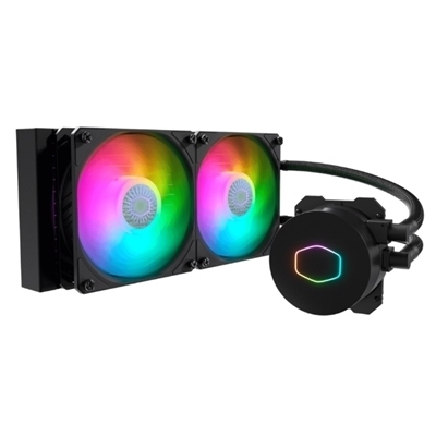 DISS A LIQUIDO COOLER MASTER MLW-D24M-A18PA-R1 Masterliquid 240 Core II ARGB NERO LGA1851-1700 AM5-AM4 2xFAN 277x119,2x27,2mm