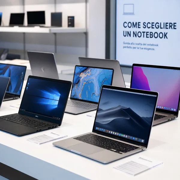 Notebook esposti per scegliere il portatile adatto a casa scuola o ufficio