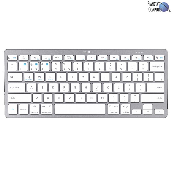 Tastiera Cordless TRUST NADO Series Bluetooth - (White)