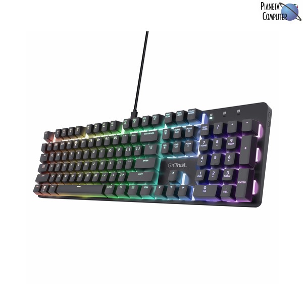Tastiera a cavo TRUST GXT 871 ZORA MECCANICA Gaming RGB - cavo USB