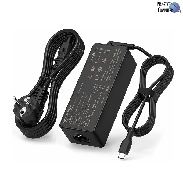 Alimentatore notebook Universale - DC/DC 220v 65w connettore Type-c