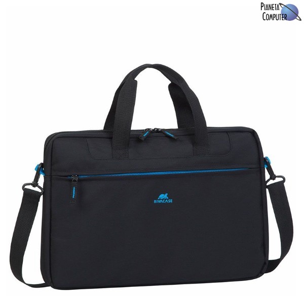 Borsa notebook 14" RivaCase modello 8027 con tracolla - Colore NERO