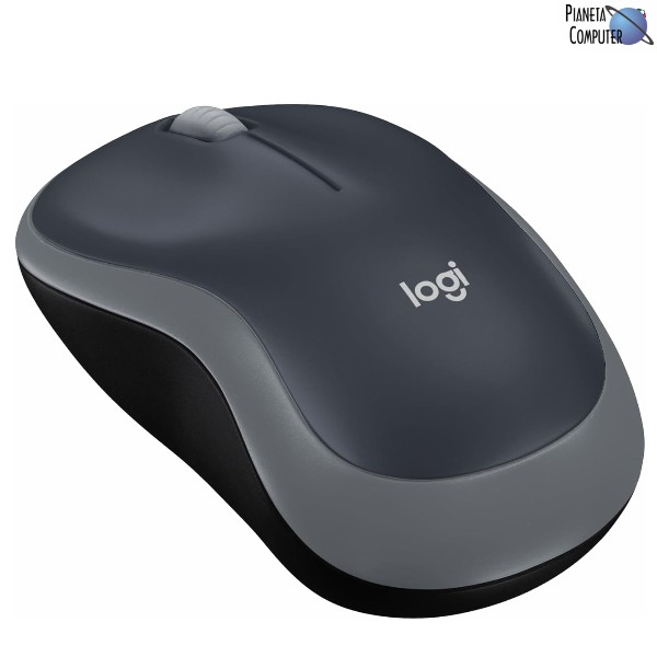 Mouse Cordless Logitech M185 BLACK Optical, compact size - ricevitore USB (colore Nero)