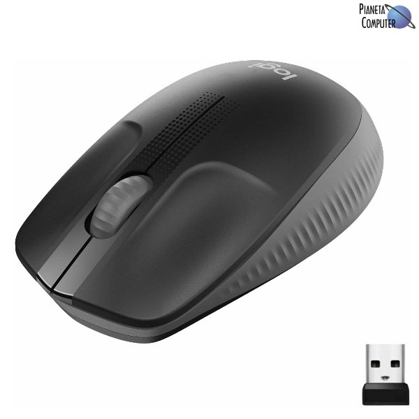 Mouse Cordless Logitech M190 BLACK Optical, full size - ricevitore USB (colore Nero)