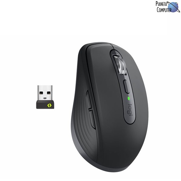 Mouse Cordless Logitech MX Anywhere 3S, Bluetooth e USB LogiBolt, ricaricabile