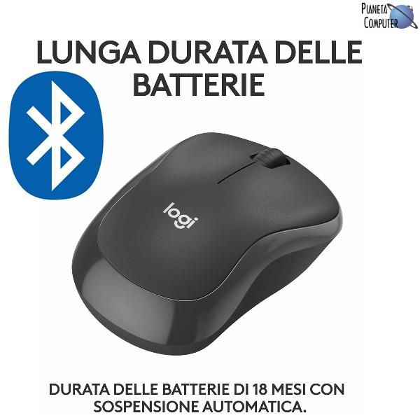 Mouse Cordless Logitech M240 SILENT BLACK Optical - Bluetooth