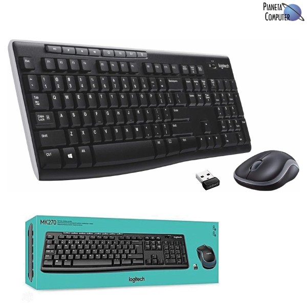 Tastiera e Mouse Cordless Logitech MK270 - ricevitore USB