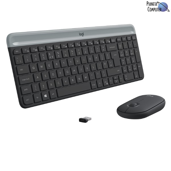 Tastiera e Mouse Cordless Logitech MK470 Slim Combo set - ricevitore USB
