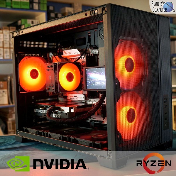 Computer FLUX V1 - AMD Ryzen 8400F AIR LCD, 16GB RAM D5, SSD 1TB, RTX 5060TI@16GB, WIFI/BT. Win 11 PRO