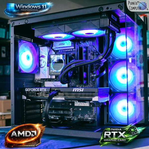 Computer COUGAR 98X - AMD Ryzen 9800X3D Liquid LCD, 32GB RAM D5, SSD 1TB PCIe5 PRO, RTX 5070Ti@16GB, WIFI/BT. Win 11 PRO