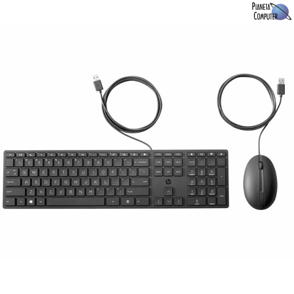 Tastiera e Mouse con cavo HP Wired Desktop 320MK Combo KIT Comfort - USB