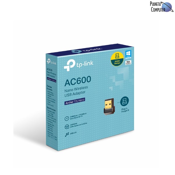 Network WIFI esterno TP-LINK ARCHER T2U NANO AC600 Dual Band Wifi - USB