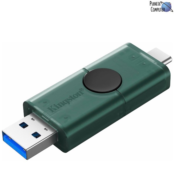 Chiavetta USB Pen Drive Kingston DataTraveler Duo da 128GB - USB 3.2 e Type-C - DTDEG2/128GB