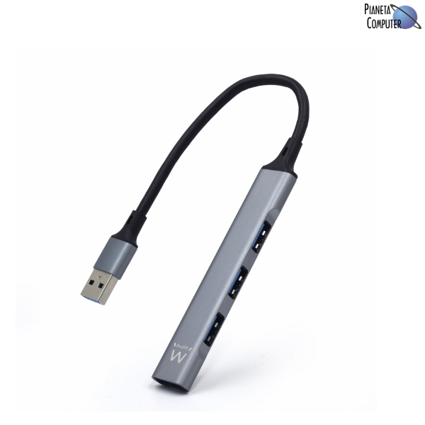HUB USB 3.0 esterno Ewent con 4 porte (Compatto) - autoalimentato (EW1144)