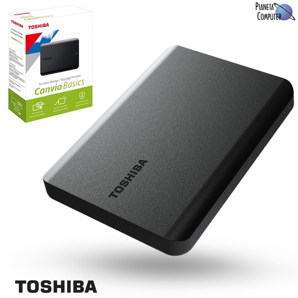 Hard Disk Esterno 2.5" TOSHIBA da 1TB CANVIO Basics 510 NERO USB 3.0 autoalimentato