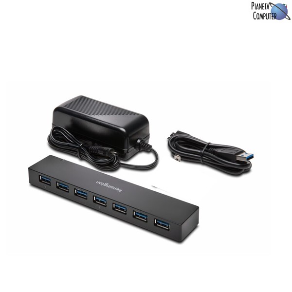HUB USB 3.0 esterno Kensington UH7000C 7-Port Hub porte USB 3.0, completo di alimentatore