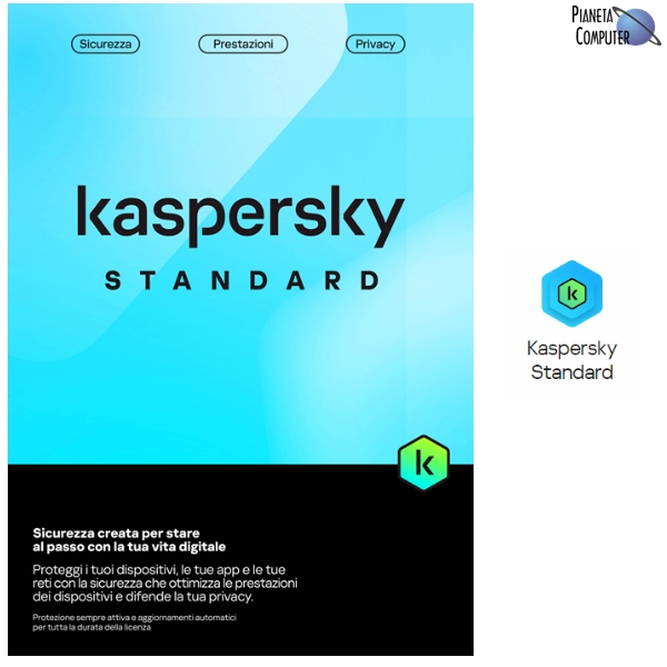 KASPERSKY STANDARD per 3 DISPOSITIVO, 12 mesi (Antivirus)
