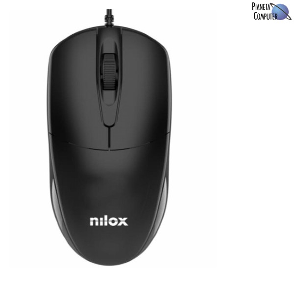 Mouse NILOX a cavo Optical colore nero - USB