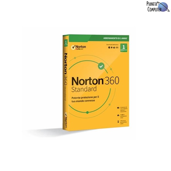 Symantec NORTON 360 Standard 12 mesi - 1 Dispositivi (Computer, Tablet e Smartphone)