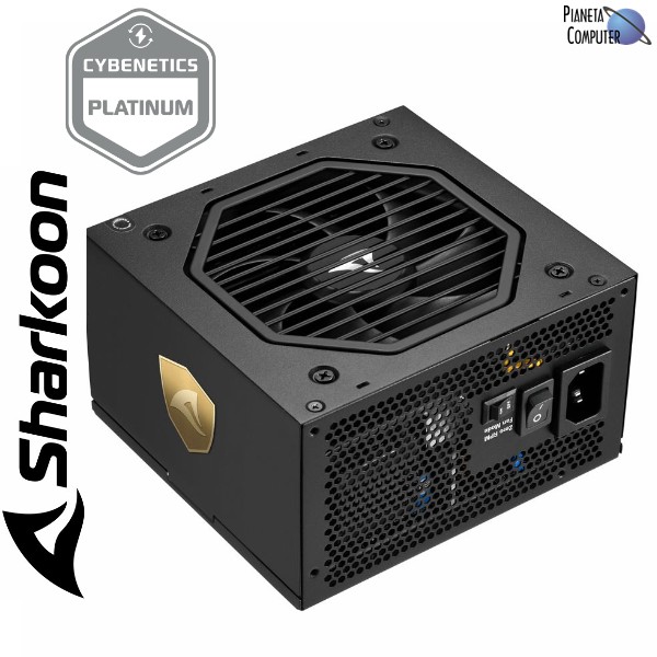 Alimentatore ATX - Sharkoon REBEL P20 ATX 3.1 da 1000W Silent, Cybenetics Platinum FULL Modulare 12VHPWR