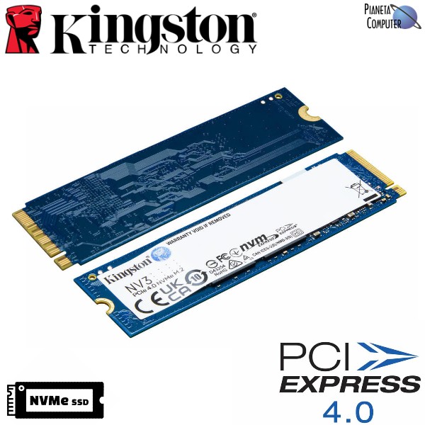 SSD interno M.2 2280 NVMe PCIe4 - KINGSTON NV3 da 500GB - SNV3S/500G