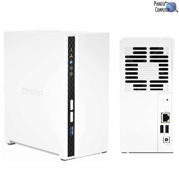 NAS QNAP - TS-233 con 2 bay per Hard Disk SATA (HD non inclusi) - LAN