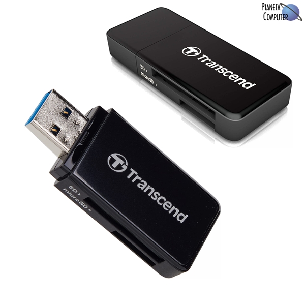Lettore esterno di Memory Card Transcend TS-RDF5K USB 3.1 SD e microSD - USB 3.0 3.1 (nero)