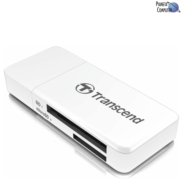 Lettore esterno di Memory Card Transcend TS-RDF5K USB 3.1 SD e microSD - USB 3.0 3.1 (bianco)