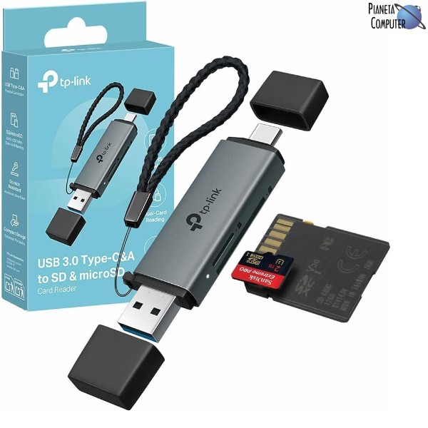 Lettore esterno di Memory Card TP-LINK esterno compatto - USB 3.0/3.1 e Type-C UA430D